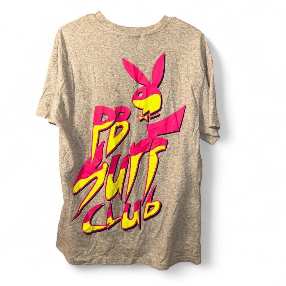 PLAYBOY Tee - Pink and Yellow Graphic